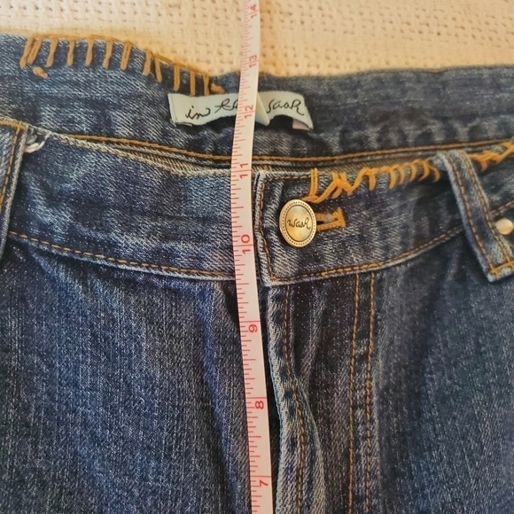 In the Wash Embroidered Colorful Sz. 34 Blue Jeans - Picture 7 of 8